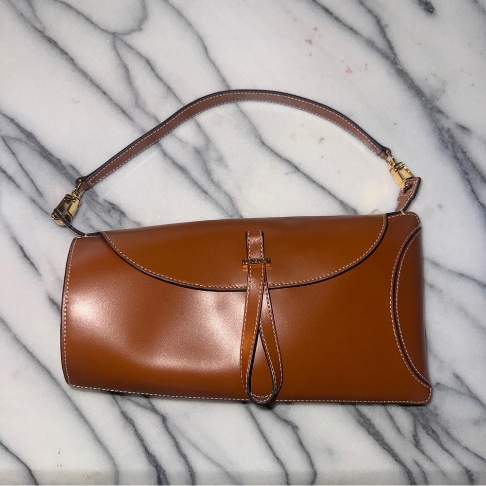 Staud Brown Leather Handbag - New - Picture 2 of 7